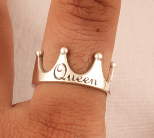 Bague Couronne Tiara en Argent Sterling 925 pour Femme, Style Minimaliste Empilable, Tendance Bijoux 2026 - Vente en Gros - Product Image 5