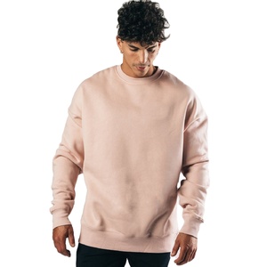 Qualité standard Épaule tombante Plaine Surdimensionné Sweats Hommes Épais 300gsm Lourd Ras Du Cou Sweat Pas Cher prix - Product Image 1