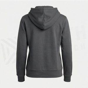 Sweat-shirts à capuche unis pour femmes en coton léger et respirant, personnalisables avec logo, pour tenue décontractée et sportive - Product Image 2