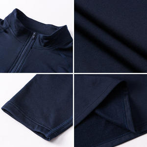 Men's Quarter Zip Fleece Pullover Thermal Compression Shirt Running Lightweight Sweatshirt Long Sleeve Polo Shirts Wholesale OEM - Product Image 5