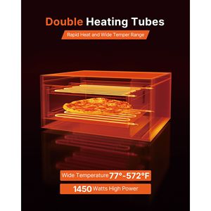 12-Inch Electric Countertop Pizza Oven Timing Temp Control 1450W Indoor Pizza Maker 572 Fahrenheit Max Temp <b>Toasters</b> Pizza Ovens - Product Image 3