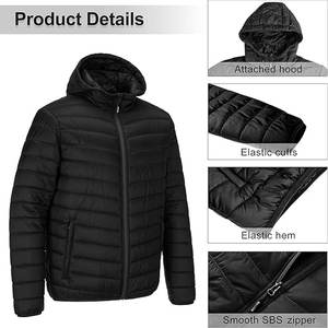 Chaqueta Acolchada con Capucha para Hombre, Directo de Fábrica, Chaqueta Ligera y Cálida con Tela Impermeable, Proveedor OEM al por Mayor - Product Image 4