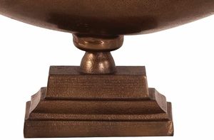 Bol en aluminium moulé avec pieds dorés pour centre de table, bol décoratif en bronze avec pieds et lueur dorée à l'intérieur - Product Image 4
