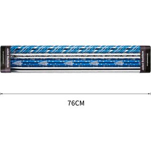 Set di 4 Rotoli di Carta da Regalo Natalizia Jumbo 30 Pollici Blu Argento con Motivo a Fiocchi di Neve e Strisce Metalliche Lucide - Product Image 3