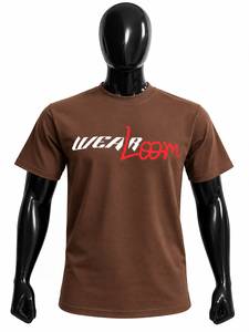 T-shirt décontracté à manches courtes pour homme Wearloom, blanc, avec logo imprimé sur le devant, en popeline de coton, style respirant pour l'été - Product Image 1