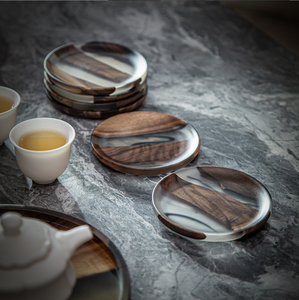 ที่รองแก้วกาแฟ/ชา ทำจากไม้วอลนัทและเรซิ่น - Product Image 4