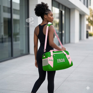 Alpha | Kapa | Alpha Sorority Duffel <b>Bag</b> Women's Spacious Weekender Travel <b>Bag</b> <b>Overnight</b> Gym Sports Luggage Collegiate Tote <b>Bag</b> - Product Image 4
