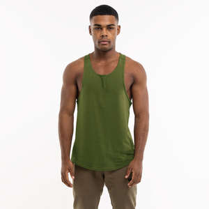 <b>Men's</b> O-Neck Sleeveless <b>Tank</b> <b>Top</b> Solid Color Casual Knitted <b>Black</b> - Product Image 2