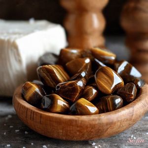 <b>High</b> Quality Natural Tiger Eye Tumbled Crystals | Energy <b>Healing</b> Stones | Chakra Balancing Gemstones - Product Image 4