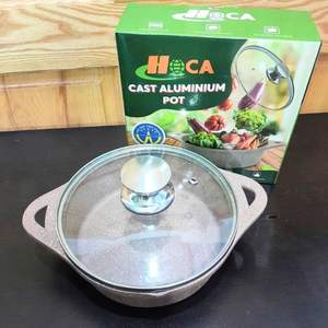 Olla de Cocina de Aluminio Fundido a Presión con Tapa de Vidrio, Revestimiento Cerámico Antiadherente, Compatible con Inducción, Duradera, Moderna y de Lujo, 18-24 cm - Product Image 4