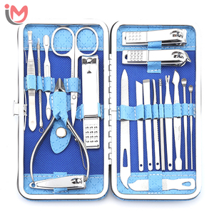 Best Selling 2026 Professional Stainless Steel Nail Clipper Travel Grooming Kit 18 Pieces Manicure & <b>Pedicure</b> <b>Set</b> OEM Wholesale - Product Image 1