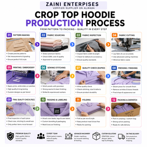 Premium Cotton Fleece 320 GSM Crop <b>Top</b> Hoodie <b>Peach</b> Pullover Custom Rhinestone Logo Kangaroo Pocket Streetwear <b>Women</b> - Product Image 4
