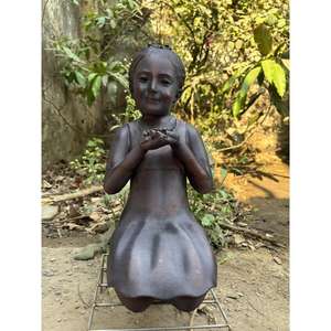 Estatua de Bronce de Niña Hecha a Mano, Tamaño Real, Figura Decorativa para Jardín, Suministros de Decoración para Eventos, Venta al Por Mayor - Product Image 3