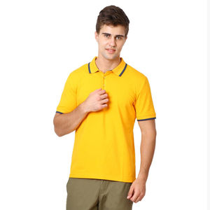 Chemises Polo en Coton Jaune à Design Unique pour Hommes Personnalisées - Product Image 5