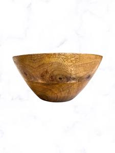 Bol de service élégant en bois de manguier avec motif imprimé en émail, pour la table de fête, la maison et la cuisine, provenant d'Inde. - Product Image 2