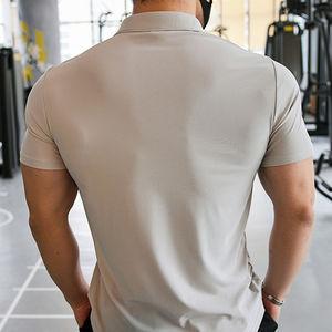 T-shirt de sport unisexe en gros, personnalisable avec logo imprimé sur le devant, manches courtes, pour le golf, 100 % coton, séchage rapide, pour homme - Product Image 2