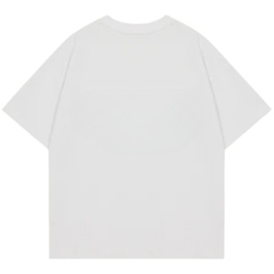 T-shirt pour homme en coton 100% brodé de qualité supérieure, 230g, couleur blanc pur, confortable, décontracté, streetwear, tee-shirt doux et respirant - Product Image 3