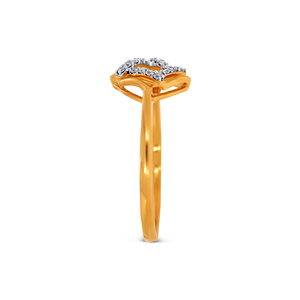 Bague de fiançailles géométrique en or de qualité supérieure pour femmes - Diamant étincelant de 0,35 ct serti carré - Fournisseur de bijoux en gros - Product Image 4