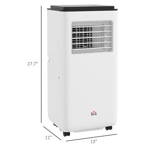 8,000 BTU White Mobile Air Conditioner for 345 Sq. Ft. Room Auto Sleep 24H Timer <b>Dehumidifier</b> Fan Window Kit Battery Powered - Product Image 3
