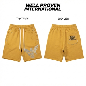 Shorts décontractés pour femmes en toile vert olive, séchage rapide, écologiques, respirants, taille mi-haute, personnalisés avec strass et diamants, style streetwear - Product Image 6