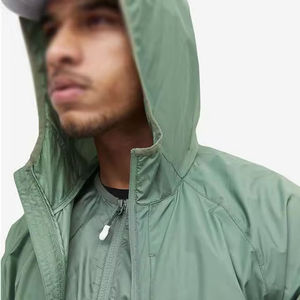 2026 Wholesale Customize 100% Cotton Quarter Zipper <b>Jacket</b> Windbreaker Quick Dry Summer Short Set High Quality - Product Image 1