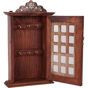 Handcrafted Sheesham Wood <b>Key</b> Holder with Engraved Mandala Design - Wholesale - Product Image 3