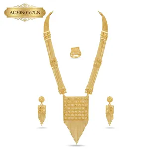 Long Arabic Style Classic Charm Necklace Box <b>Chain</b> Flower Tassels Gold Plated Brass Women's Wedding Fashion Jewelry - Product Image 2