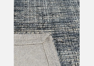 Tapis KNOTS RUG en laine douce de Nouvelle-Zélande, noir et gris, tufté à la main, rectangulaire, pour salon, bureau, à poils moyens, avec support en coton. - Product Image 4
