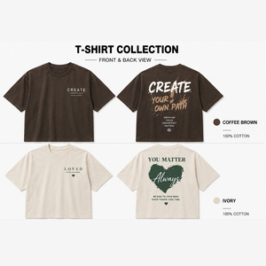 Camiseta Extra Grande 100% Algodón con Estampado Personalizado para Hombre y Mujer, Camiseta Gráfica Informal de Estilo Urbano, Cuello Redondo, Manga Corta - Product Image 3