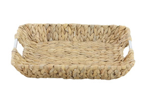 Set of 3 rectangular fruit trays made of water hyacinth, <b>stackable</b>, kitchen <b>storage</b> trays. - Product Image 4