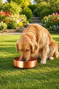 Bol d'alimentation pour chien et chat en cuivre, bol pour nourriture et eau pour chiens et chats, bol d'alimentation pour animaux de compagnie - Product Image 4
