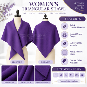 Capa elegante de mezcla de lana morada de la hermandad Cosh International Sorority con mangas de murciélago y cuello chal para uso en invierno. - Product Image 6