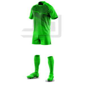 Maillot et short de rugby personnalisés avec impression numérique premium et broderie 3D, nom d'équipe personnalisé, 100 % polyester, coupe-vent, col en V, léger - Product Image 3