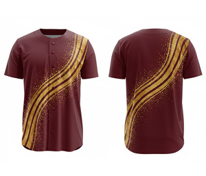 Camiseta de Béisbol con Botones, Personalizada con Bordado, Uniforme de Equipo con Logotipo y Números Personalizados |   Base de Poliéster Transpirable - Product Image 1