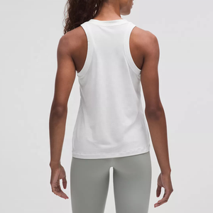 Custom Made Women's <b>White</b> Sleeveless Turtleneck <b>Tank</b> <b>Top</b> Knitted Breathable Solid Color Minimalist Style Fitness <b>Tank</b> <b>Top</b> - Product Image 2