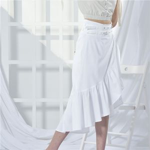 ODM <b>Long</b> <b>White</b> Cotton Eco Friendly <b>Skirt</b> With Belts for Women - Product Image 4