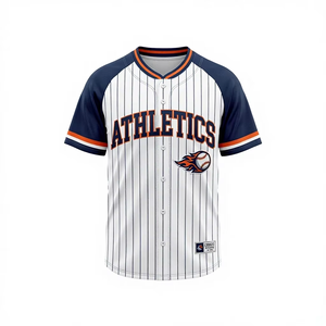Maillot de baseball personnalisé avec nom et numéro de l'équipe, impression par sublimation 3D, col en V court, protection UV, pour hommes et femmes, été, respirant, séchage rapide - Product Image 2