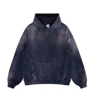 Sweat-shirt à capuche oversize tie-dye pour homme, manches régulières, coton French Terry, décontracté, pull d'automne avec poche - Product Image 5