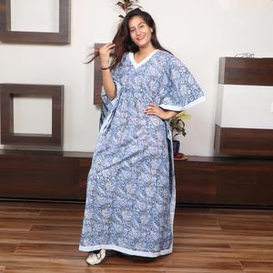 Caftán Maxi Holgado con Cuello en V, 100% Algodón, Estampado Paisley, Vestido de Noche para Mujer Africana, Vestidos Étnicos, Vestidos Caftán - Product Image 4