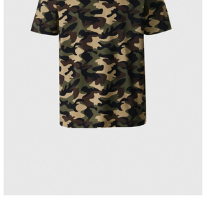 Camiseta de Camuflaje para Hombre, Estilo Urbano, Oversize, Cuello Redondo, Algodón, Manga Corta, Corte Holgado, Transpirable e Impermeable para Invierno - Product Image 6