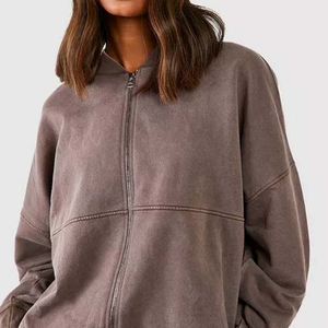 Nouvel ensemble de survêtement unisexe personnalisé de qualité supérieure, style streetwear, délavé à l'acide, à capuche, uni, léger, respirant, à manches longues - Product Image 4