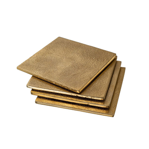 Leaf Shape Gold Finished Metal Coaster For Decorative Display <b>Stack</b> or Arrange Coasters As Part Of Everyday Home Decor - Product Image 3