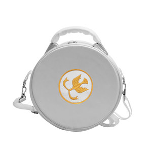 Premium White the Order of the Golden Circle Machine Embroidery Imitation Leather Round Shape Lightweight Strap Cap <b>Case</b> - Product Image 1