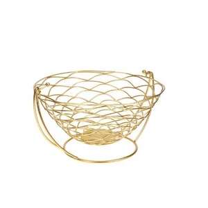 Fruit Plate Platter Stand Fruit <b>Wire</b> <b>Basket</b> Iron Fruit Bowl Snack Plate Vegetable Storage <b>Basket</b> Table Dining Decoration-Gold - Product Image 6