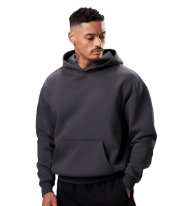 Sudadera con Capucha Gris Extra Grande para Hombre, Personalizada, de Alta Calidad OEM, 100% Algodón Transpirable, Hecha en Pakistán para la Temporada de Otoño - Product Image 1