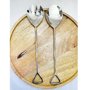 Ensemble de Cuillères à Salade en Laiton, Nouveau, Magnifique, Brillant, en Acier Inoxydable, Cuillères à Salade Classiques en Laiton, Boîte d'Emballage, Meilleurs Prix - Product Image 6