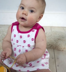 Robe rose confortable pour filles, tenue élégante, belle robe rose en coton à carreaux, avec taille ajustable et joli dos croisé, Style mignon - Product Image 4