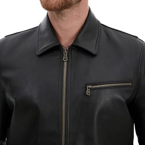 Blouson de motard en cuir véritable pour homme de haute qualité, fermeture éclair, logo personnalisé, élégant, hiver, OEM, vente en gros, nouvelle marque 2026 - Product Image 6