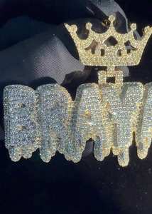 Colgante Personalizado con Forma de Corona y Letra, Chapado en Oro de 18K sobre Plata, con Moissanita, Estilo Hip Hop, Joyería de Lujo con Nombre, Amuleto Unisex, Regalo - Product Image 6