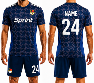 ชุดเสื้อฟุตบอลแบบสปอร์ตสำหรับทุกเพศ  แบบสั่งทำได้ พร้อมชื่อทีมและแบรนด์  ลายพิมพ์เรขาคณิตสีน้ำเงิน  ระบายอากาศได้ดี  แบบไม่มีแขน  คอวี  สำหรับฤดูร้อน  สำหรับผู้ใหญ่ - Product Image 6